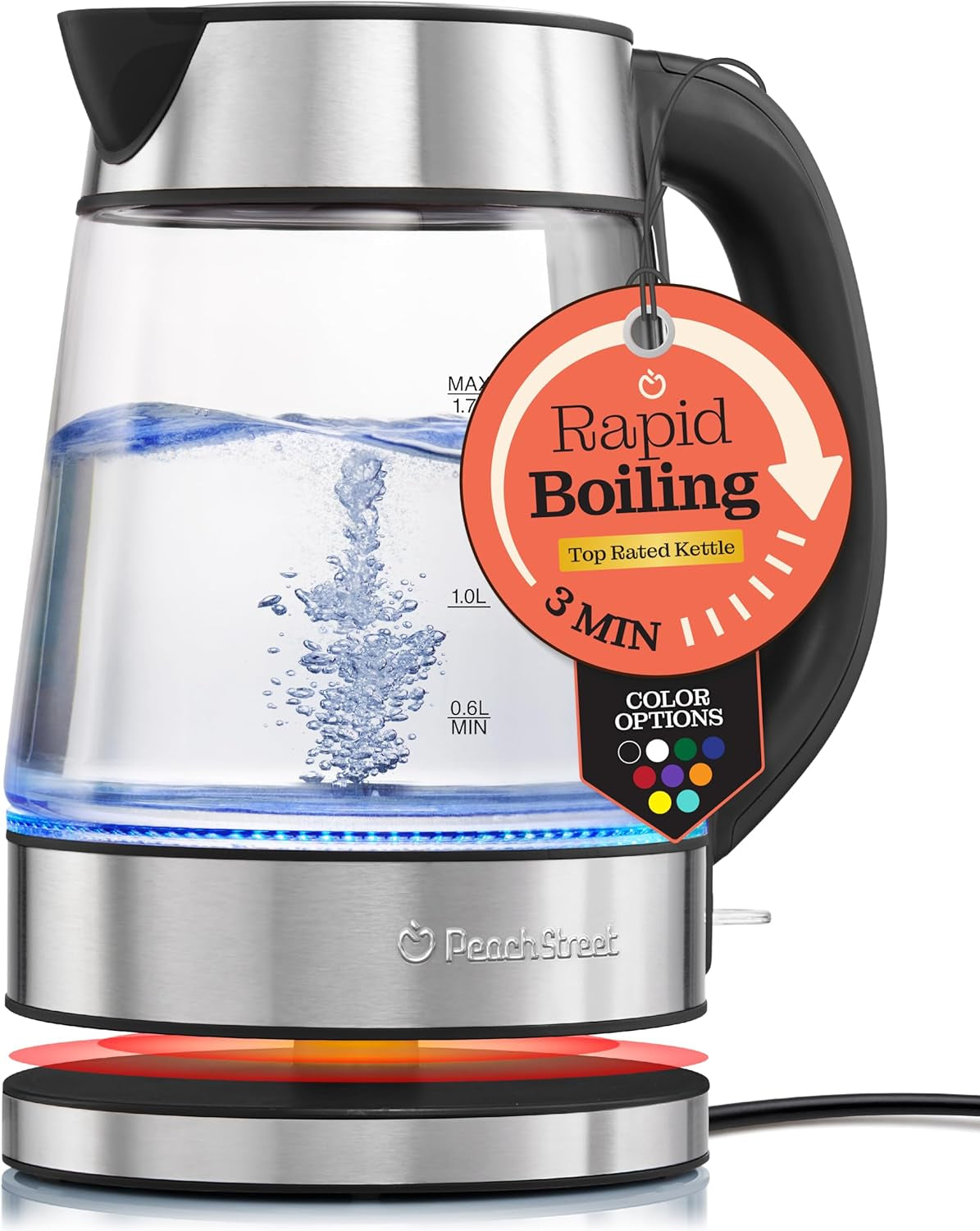 Speed-Boil Electric Kettle for Coffee Tea Water Boiler 1500W