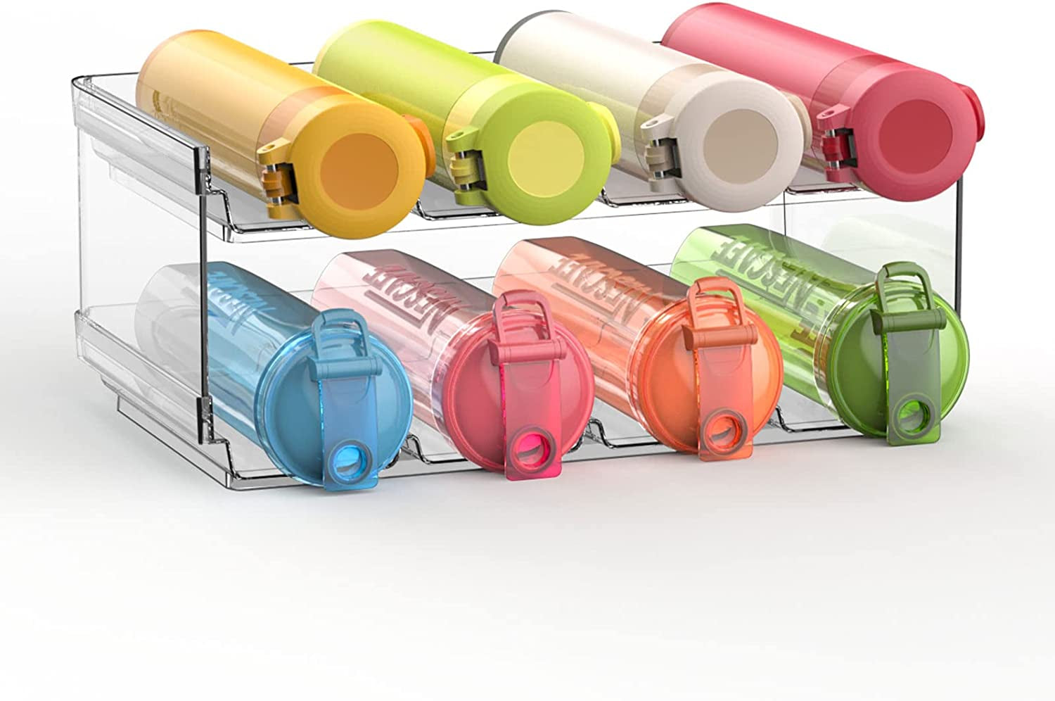 Stackable Water Bottle Storage Rack for Pantry Organizers