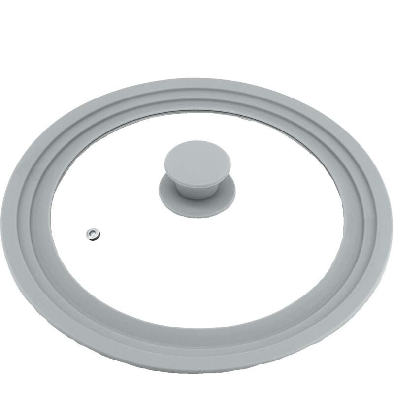 Universal Lid for Pots Pans Skillets, Glass with Silicone Rim 9-11 inc