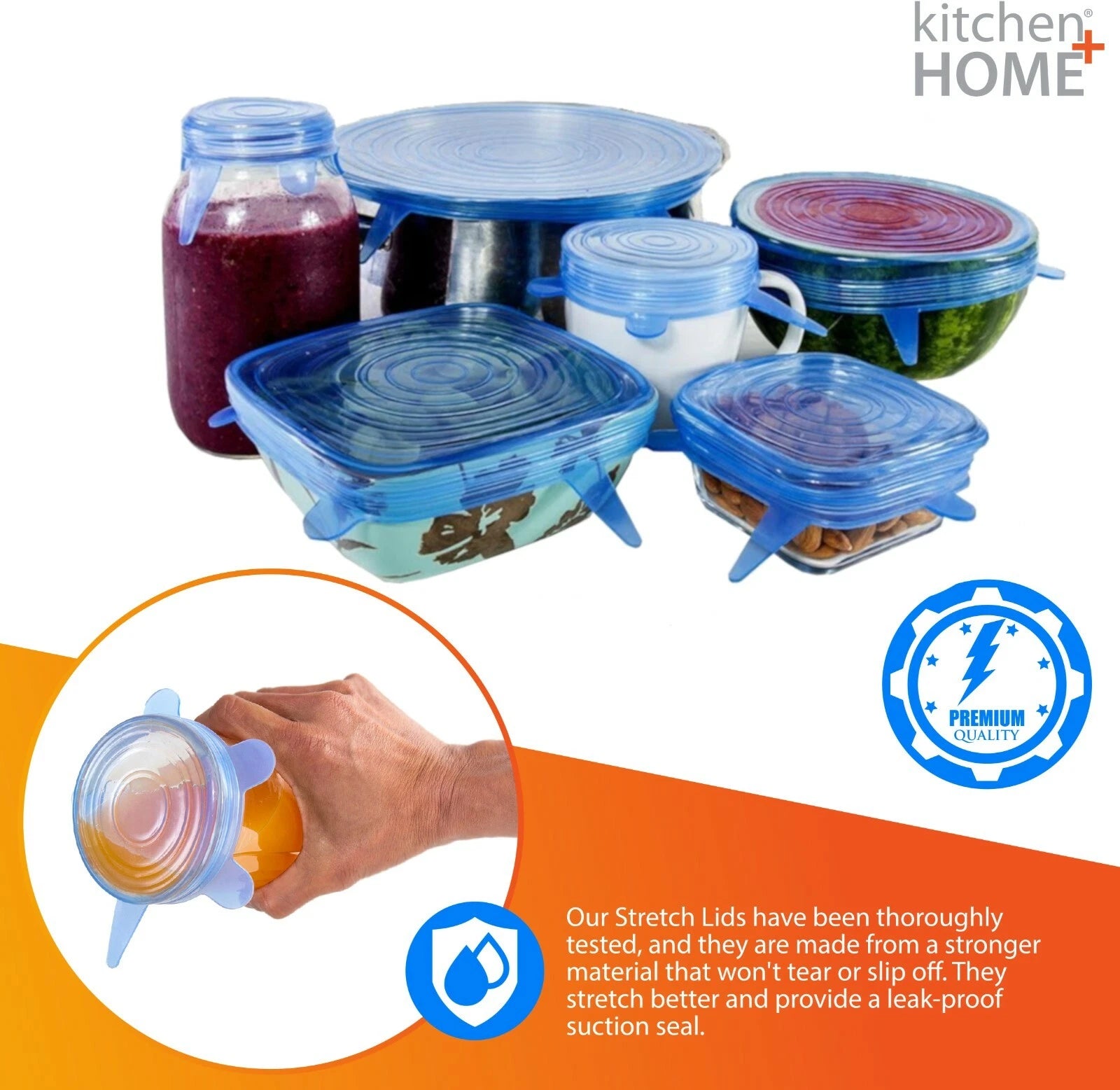 12-Pack Reusable Silicone Stretch Lids – Airtight Food Storage Covers