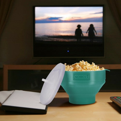 Collapsible Silicone Popcorn Popper – 2.5-Quart Microwave Bowl