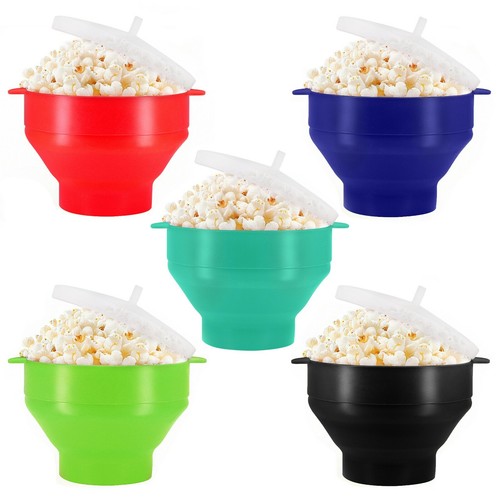 Collapsible Silicone Popcorn Popper – 2.5-Quart Microwave Bowl