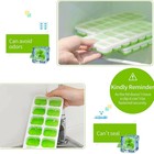 Stackable Silicone Ice Cube Tray Set with Lids – 4 Pack