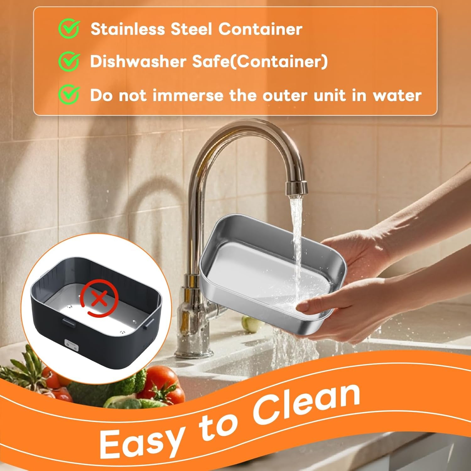 Portable Electric Heated Lunch Box – 1.8L 100W Food Warmer