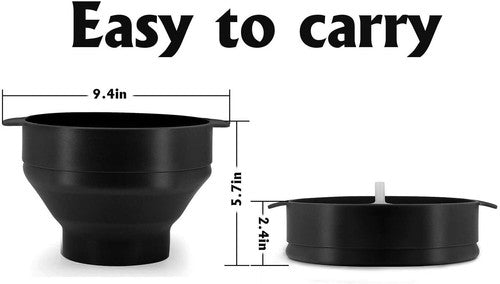 Collapsible Silicone Popcorn Popper – 2.5-Quart Microwave Bowl