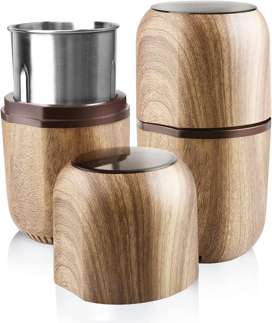 Large Capacity Electric Herb, Spice, & Coffee Grinder with Pollen Catcher 