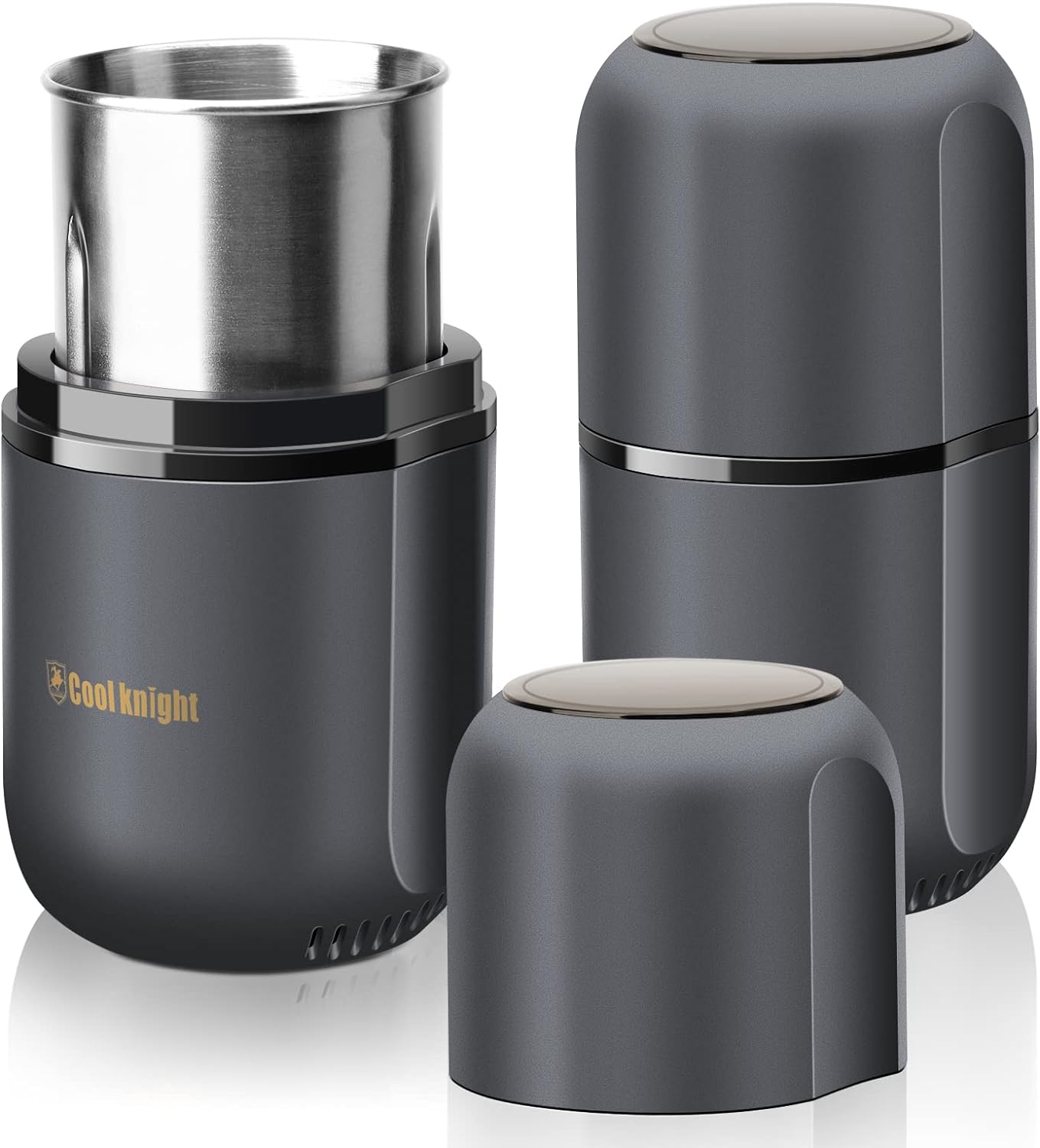 Large Capacity Electric Herb, Spice, & Coffee Grinder with Pollen Catcher 