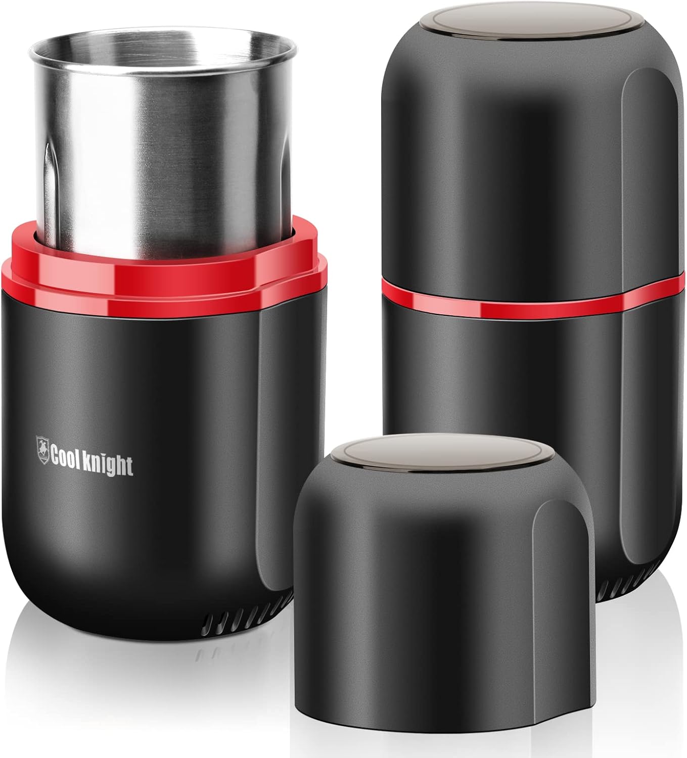 Large Capacity Electric Herb, Spice, & Coffee Grinder with Pollen Catcher 