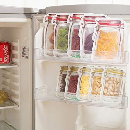 40Pcs Reusable And Leak Proof Mason Jars, Ziplock Bags For Storage