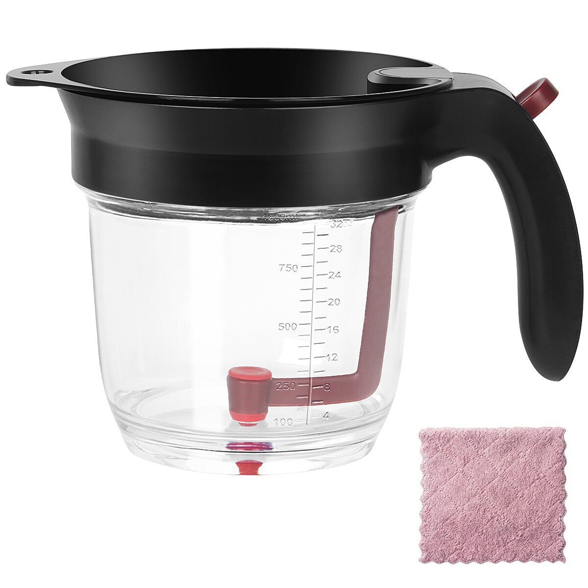 4-Cup Gravy Fat Separator with Bottom-Release Strainer