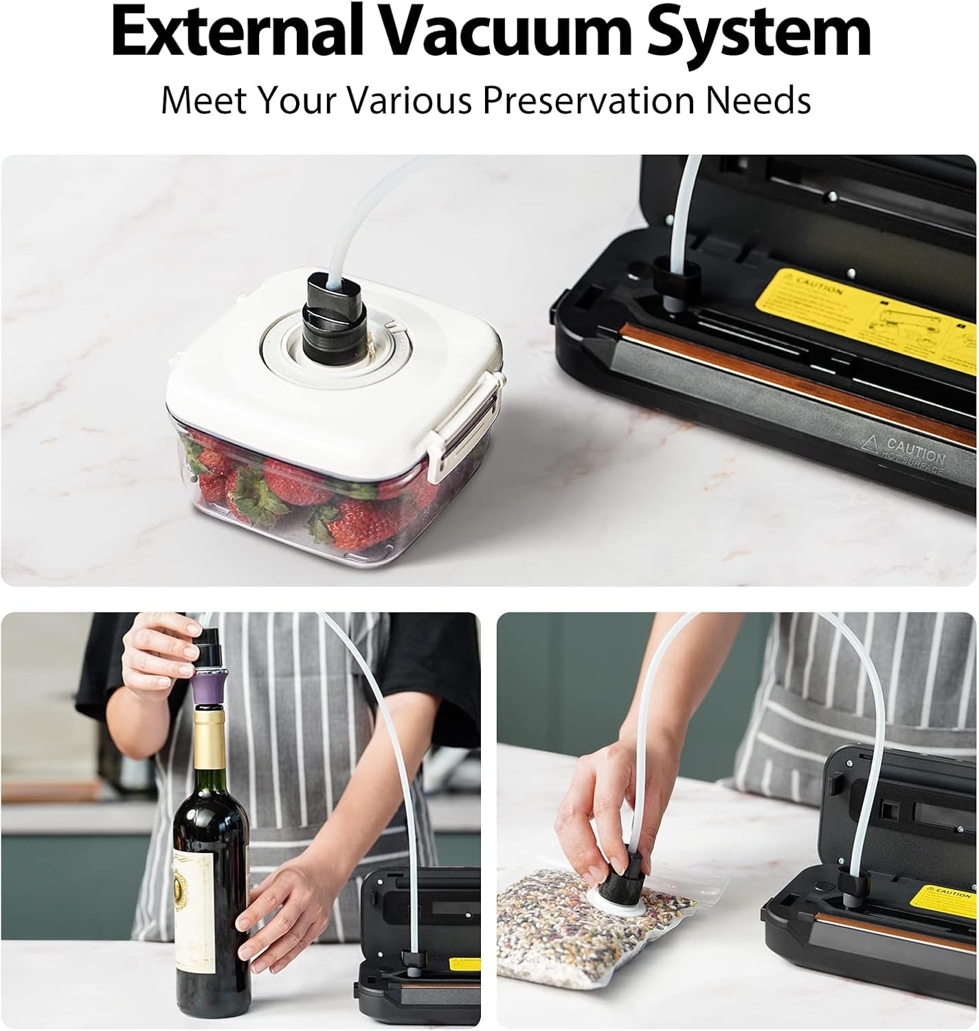 Premium 8-in-1 Vacuum Sealer Machine with Built-In Cutter | Food Saver for Meal Prep, Sous Vide & Fresh Food Storage