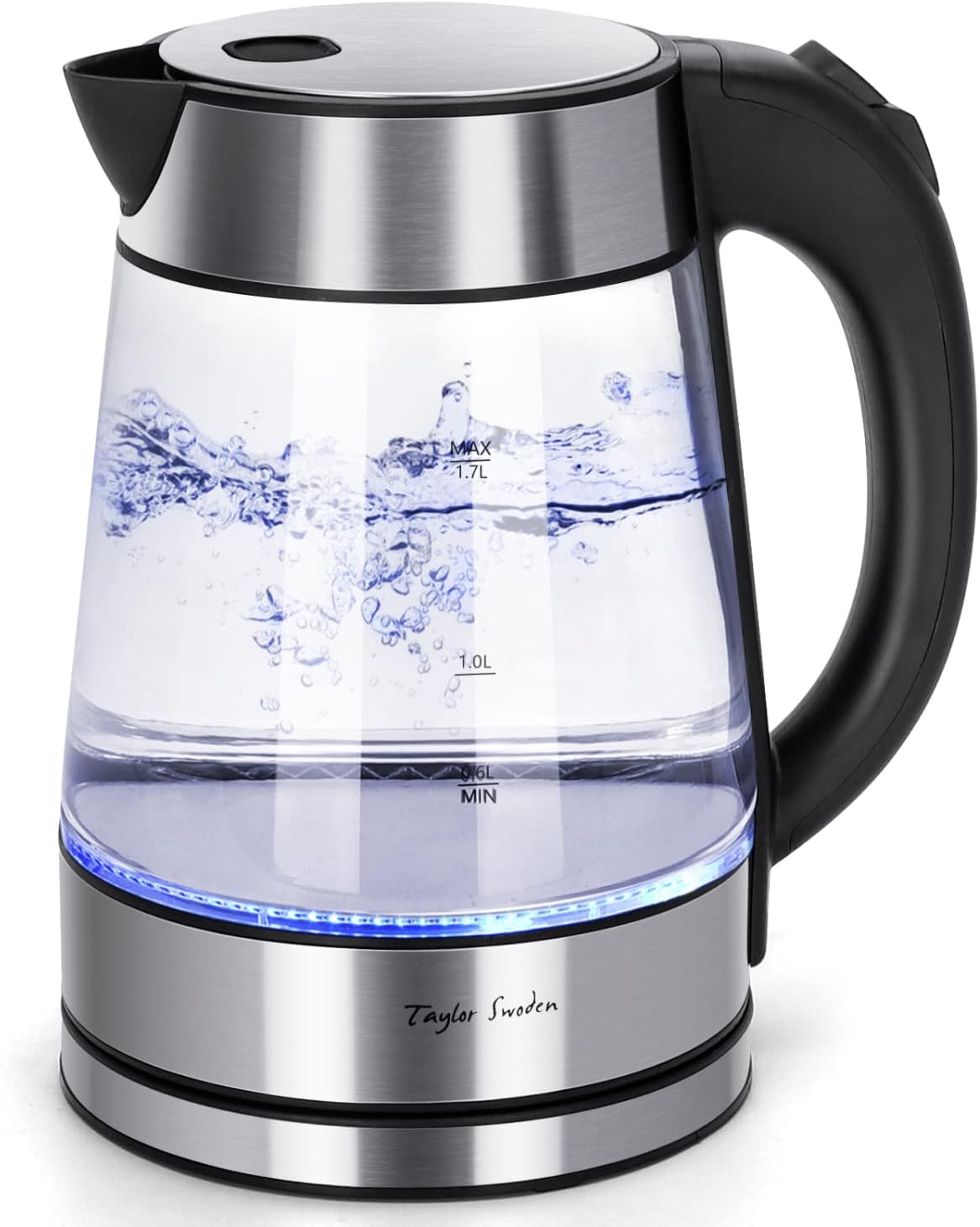 Glass Hot Water Kettle Electric for Tea and Coffee 1.7 Liter Fast Boiling Electric Kettle Cordless Water Boiler with Auto Shutoff & Boil Dry Protection