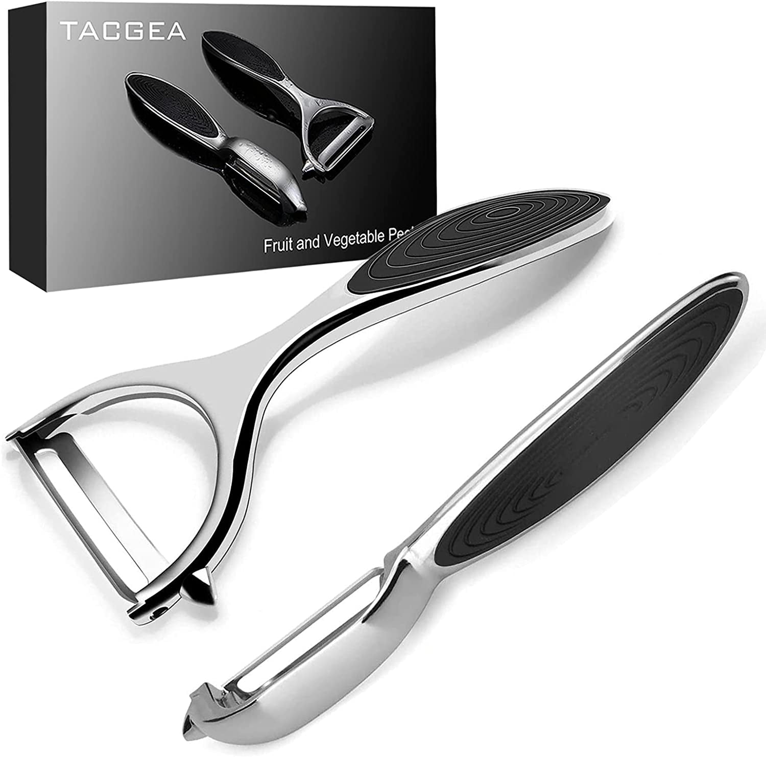 Set of 2 Stainless Steel Vegetable & Fruit Peelers