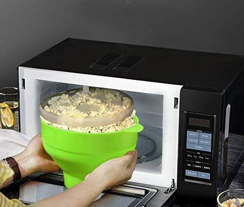 Collapsible Silicone Popcorn Popper – 2.5-Quart Microwave Bowl