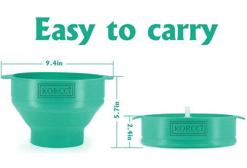 Collapsible Silicone Popcorn Popper – 2.5-Quart Microwave Bowl