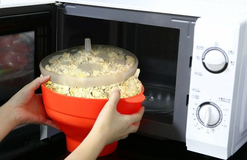 Collapsible Silicone Popcorn Popper – 2.5-Quart Microwave Bowl