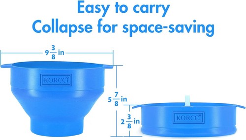 Collapsible Silicone Popcorn Popper – 2.5-Quart Microwave Bowl