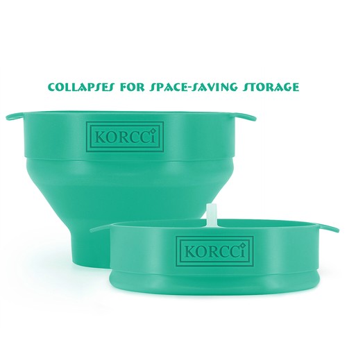 Collapsible Silicone Popcorn Popper – 2.5-Quart Microwave Bowl