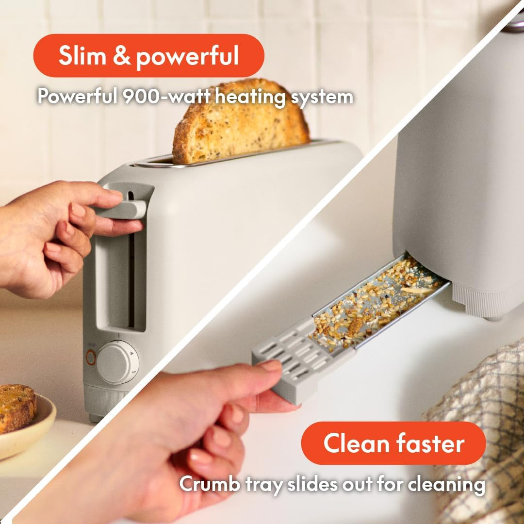 2 Slice Slim Toaster, Fits-Anywhere