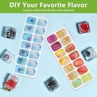 Stackable Silicone Ice Cube Tray Set with Lids – 4 Pack