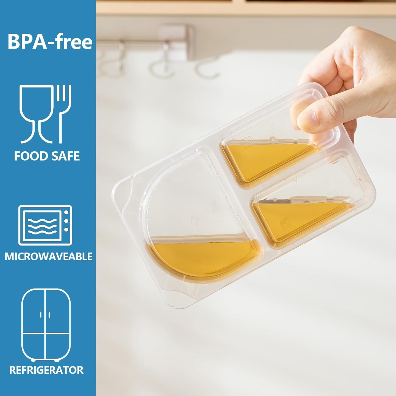 9Oz Reusable Snack Containers with Lids  with 3 Compartments