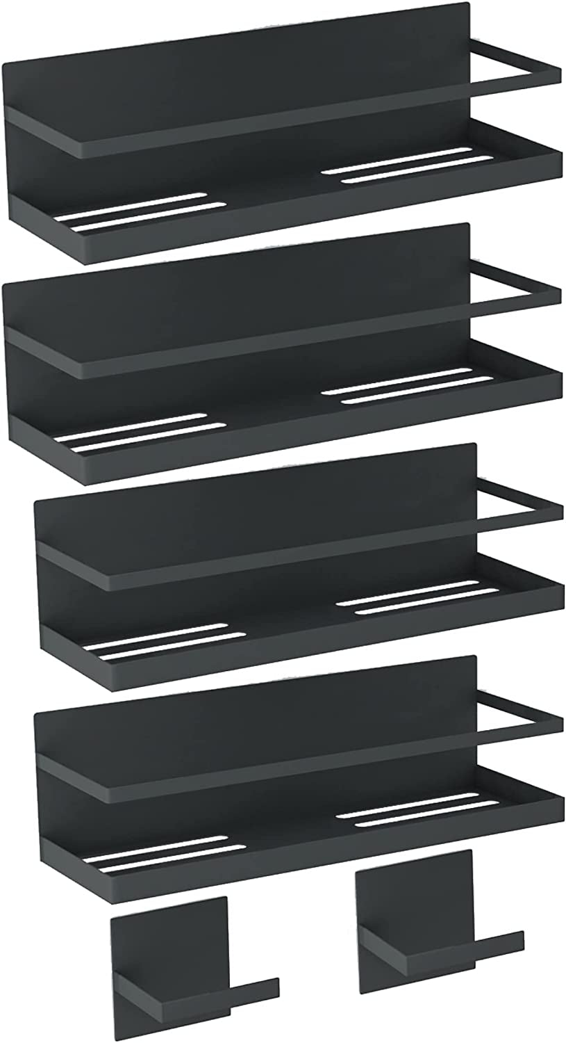 Magnetic Spice Rack, Shelf for Refrigerator or Microwave With Magnetic Paper Towel Holder-2 or 4 Pack
