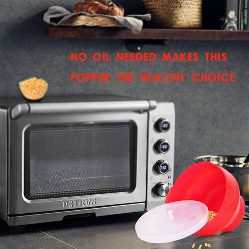 Collapsible Silicone Popcorn Popper – 2.5-Quart Microwave Bowl