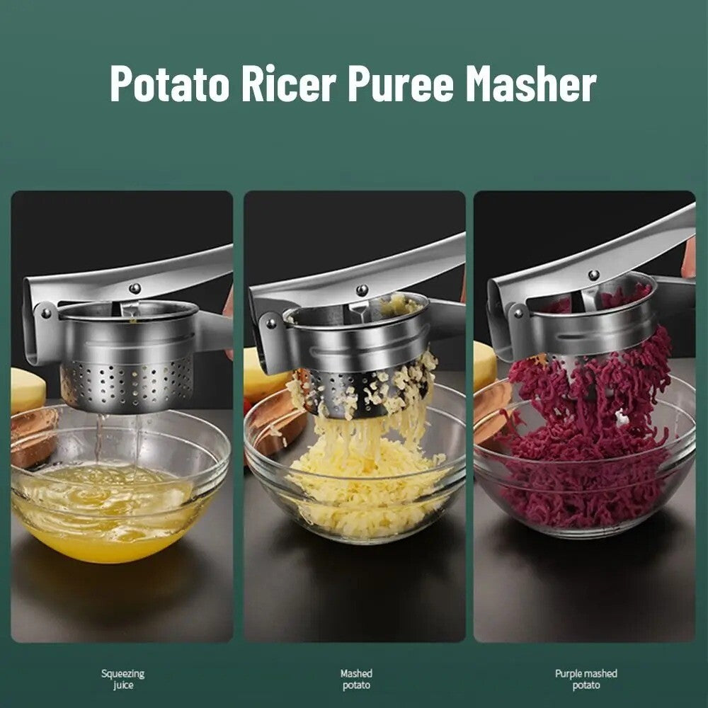 Stainless Steel Potato Ricer & Masher Press – 420 ml