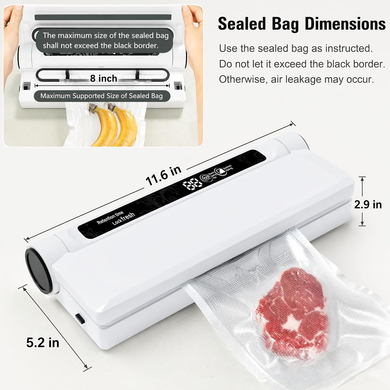 Premium Compact Vacuum Sealer Machine | 75KPa Food Saver for Dry & Wet Foods