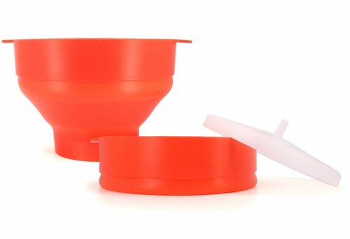 Collapsible Silicone Popcorn Popper – 2.5-Quart Microwave Bowl