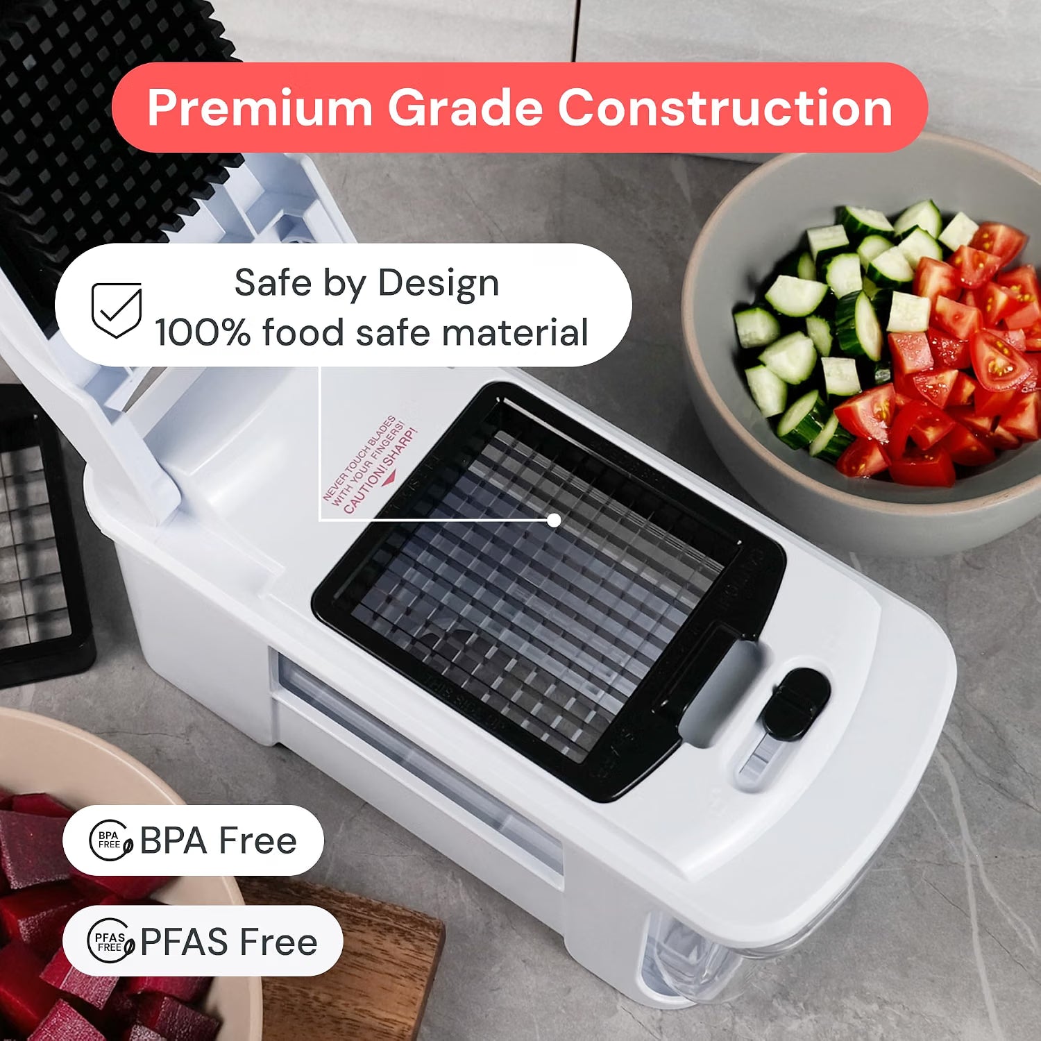 14-Piece Vegetable Chopper & Mandoline Slicer Set with 3-in-1 Spiralizer
