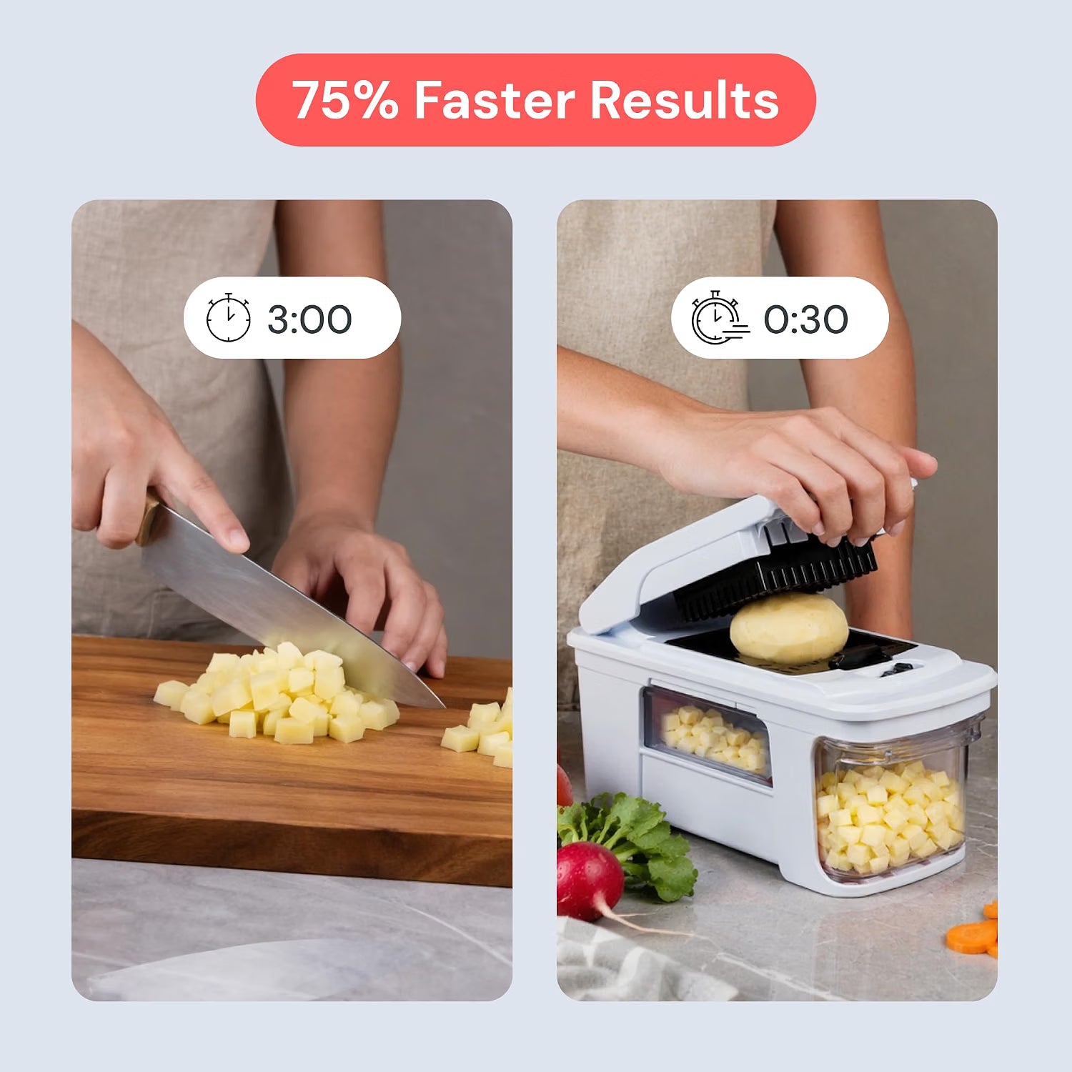 14-Piece Vegetable Chopper & Mandoline Slicer Set with 3-in-1 Spiralizer