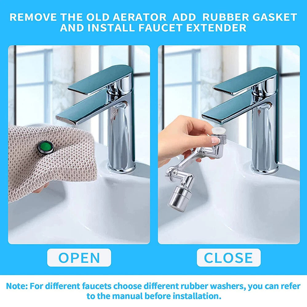 2-Pack 1080° Swivel Faucet Aerator Extenders