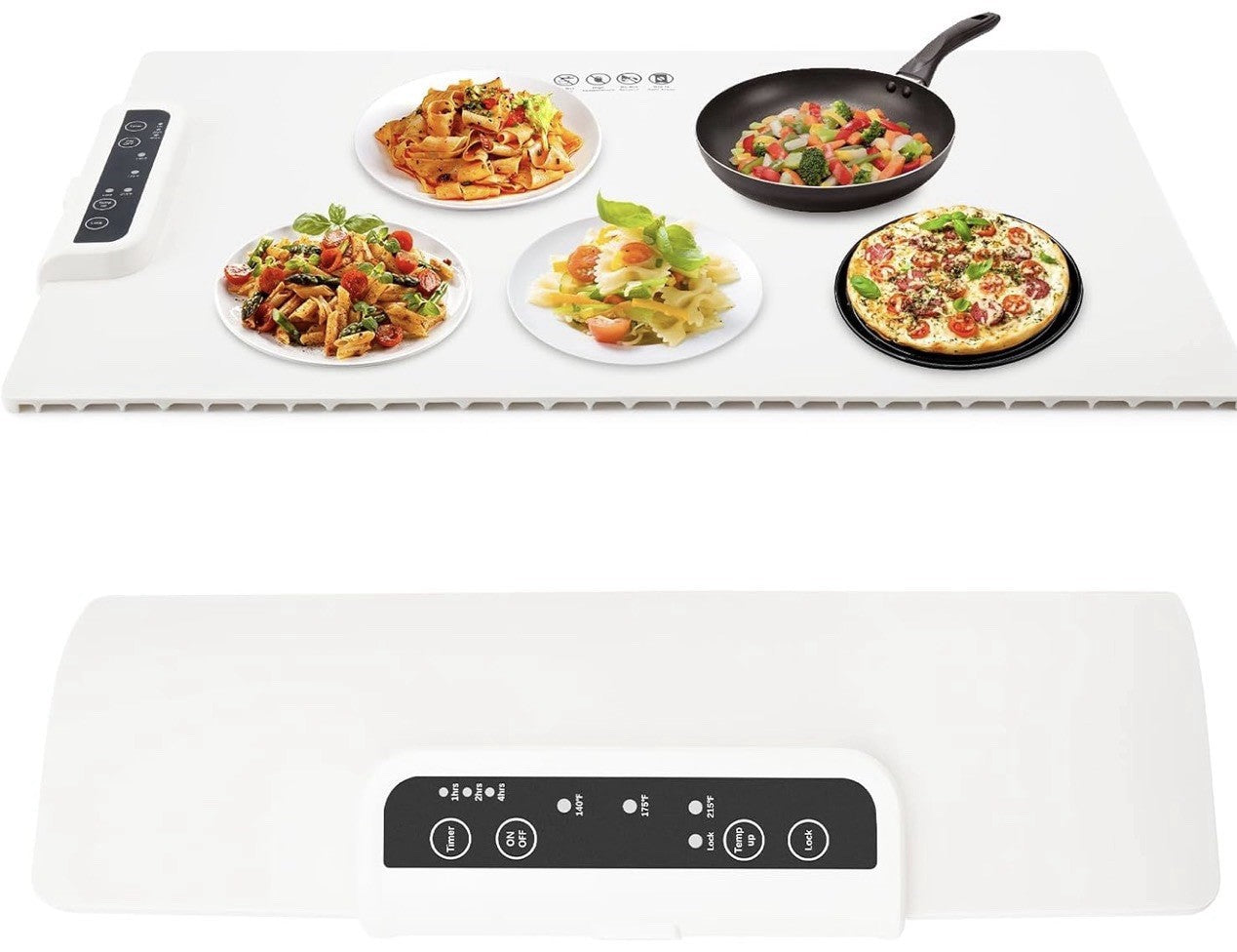 Electric Food Warming Mat with Timer & Temperature Control.