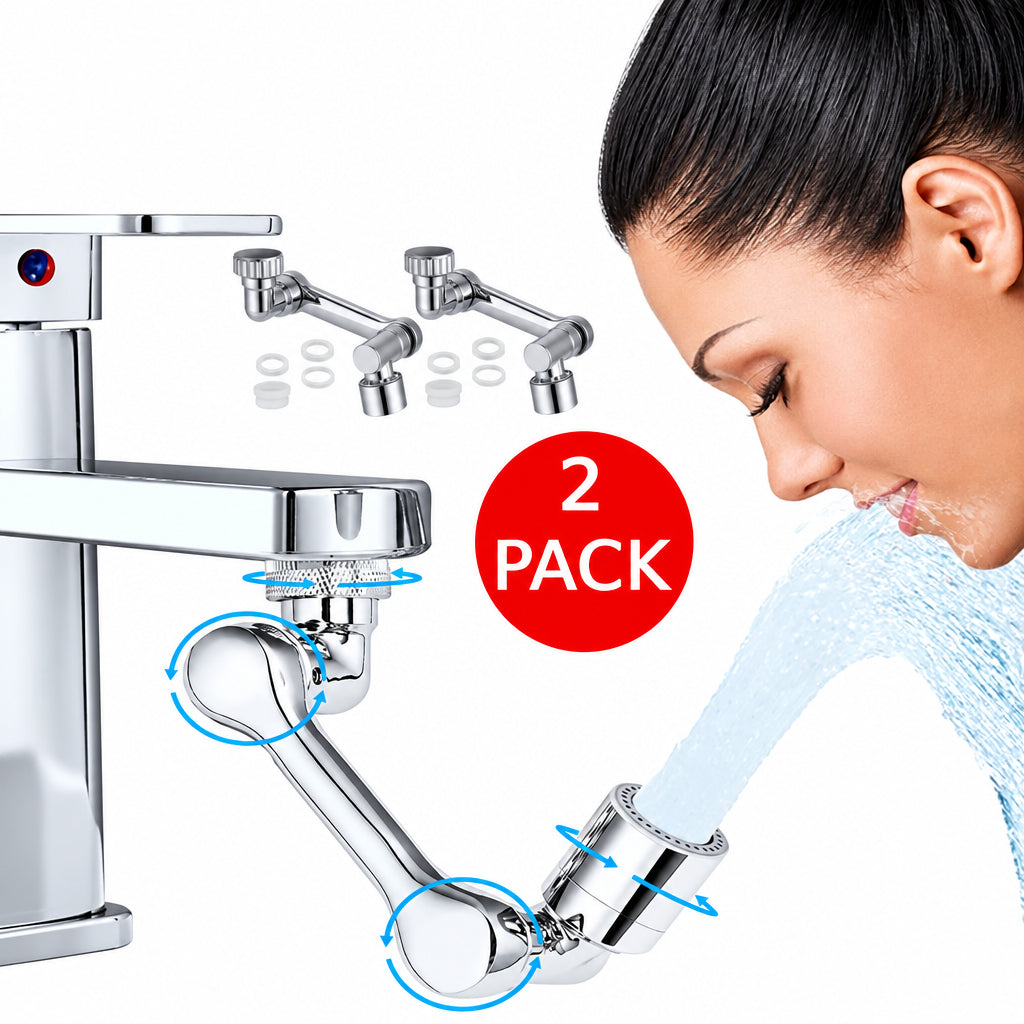 2-Pack 1080° Swivel Faucet Aerator Extenders