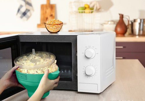 Collapsible Silicone Popcorn Popper – 2.5-Quart Microwave Bowl