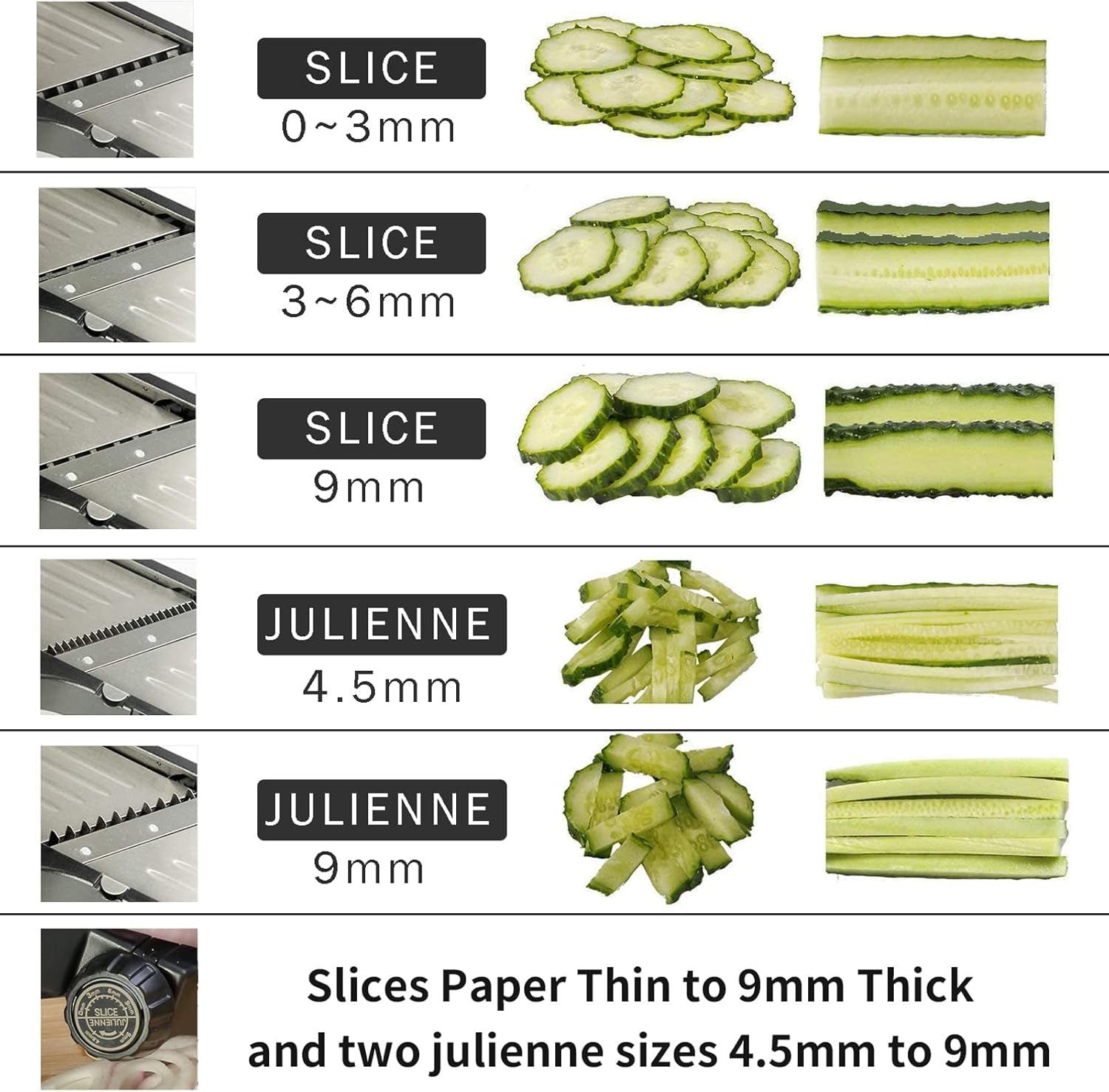Adjustable Stainless teel Mandoline Slicer, Chopper  Julienne Cutter with Free Cut-Resistant Gloves 