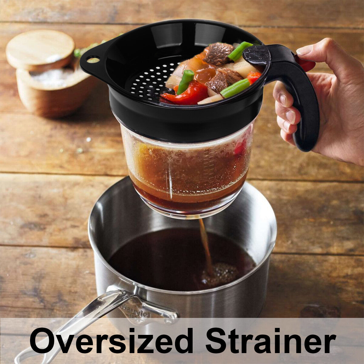 4-Cup Gravy Fat Separator with Bottom-Release Strainer
