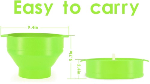 Collapsible Silicone Popcorn Popper – 2.5-Quart Microwave Bowl