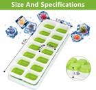 Stackable Silicone Ice Cube Tray Set with Lids – 4 Pack
