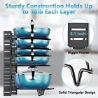 Adjustable 8-Tier Pots & Pans Organizer Rack – Kitchen Cabinet Storage Holder