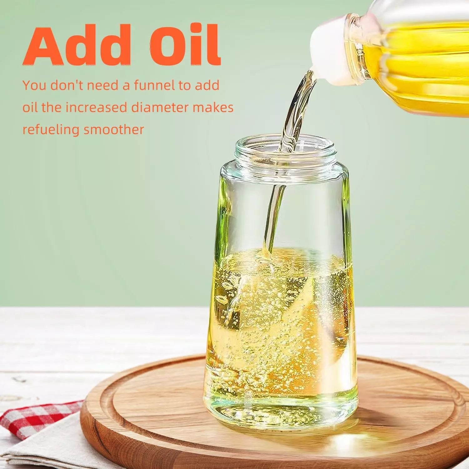 2 in 1 Oil Dispenser And Oil Spray  Bottles- 16Oz