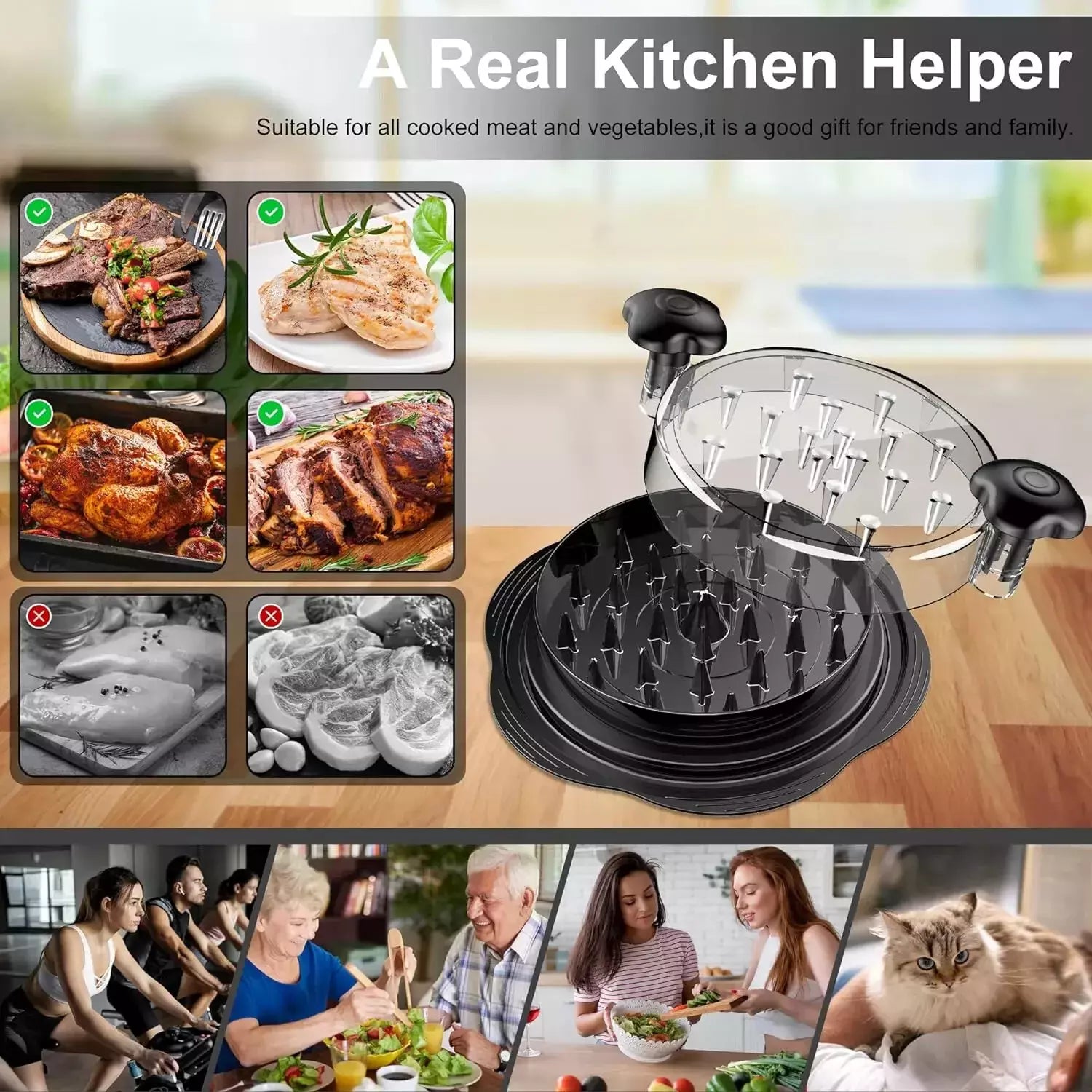 Large Chicken Shredder Tool – Twist Meat Grinder & Shredder Machine