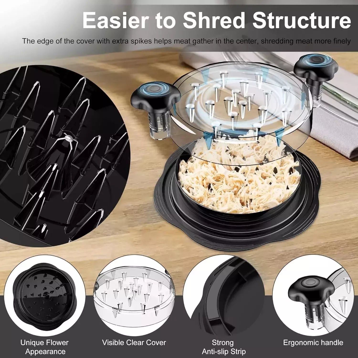 Large Chicken Shredder Tool – Twist Meat Grinder & Shredder Machine