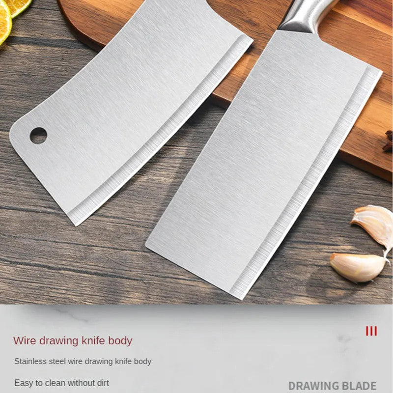 Stainless Steel Meat Cleaver Super Sharp Kitchen Knife, Butcher Chopper And Cleaver