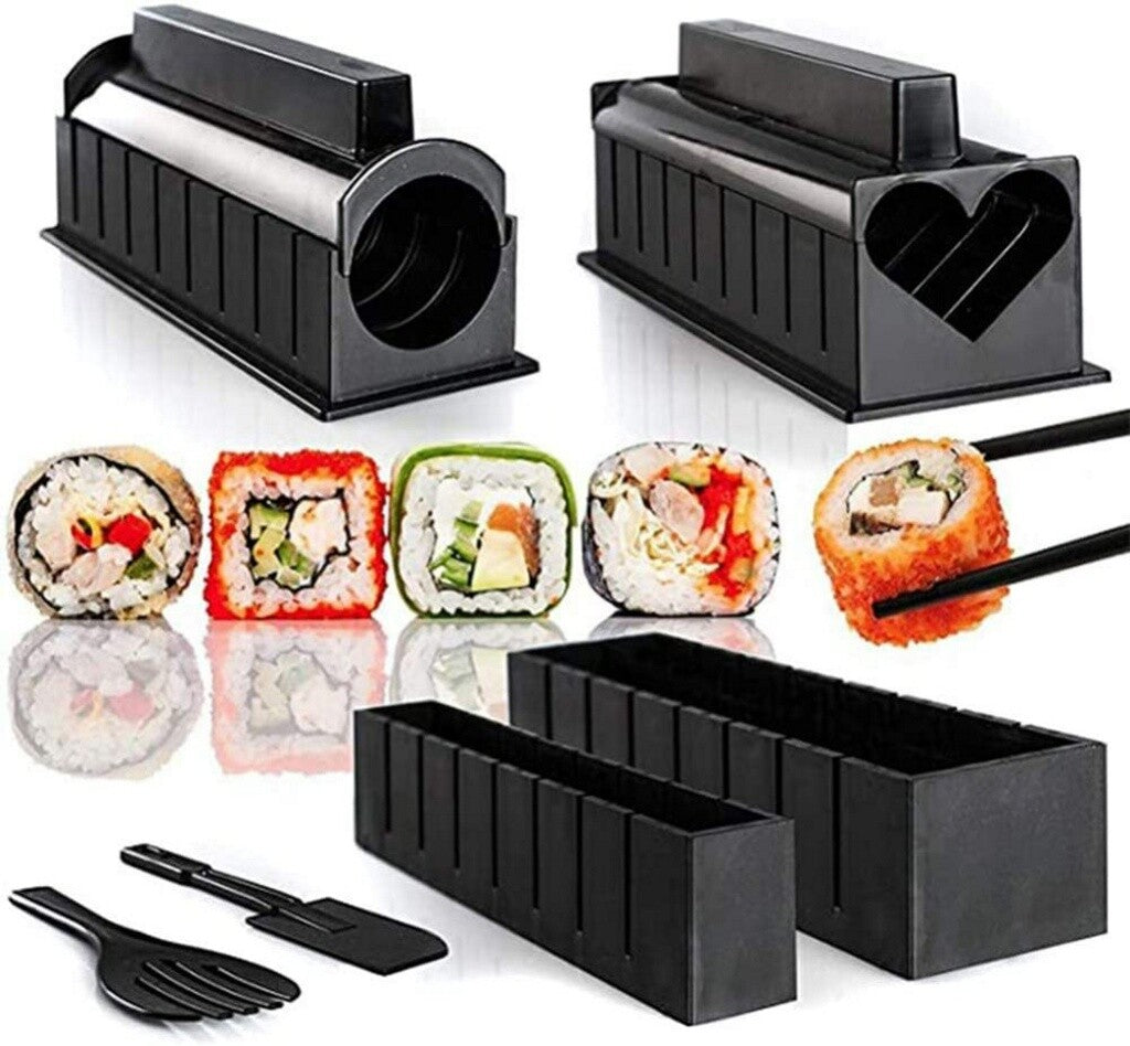 10-Piece Sushi Making Kit – DIY Sushi Roller Maker Set for Beginners & Home Chefs