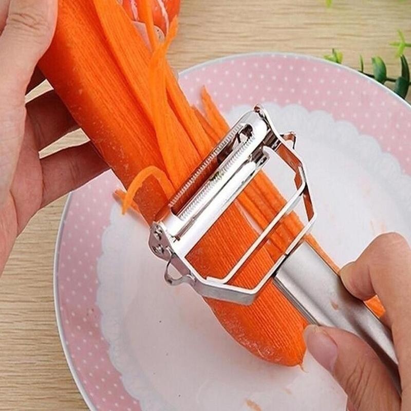 Professional Stainless Steel Julienne Peeler – Vegetable Spiral Cutter & Fruit Slicer Tool
