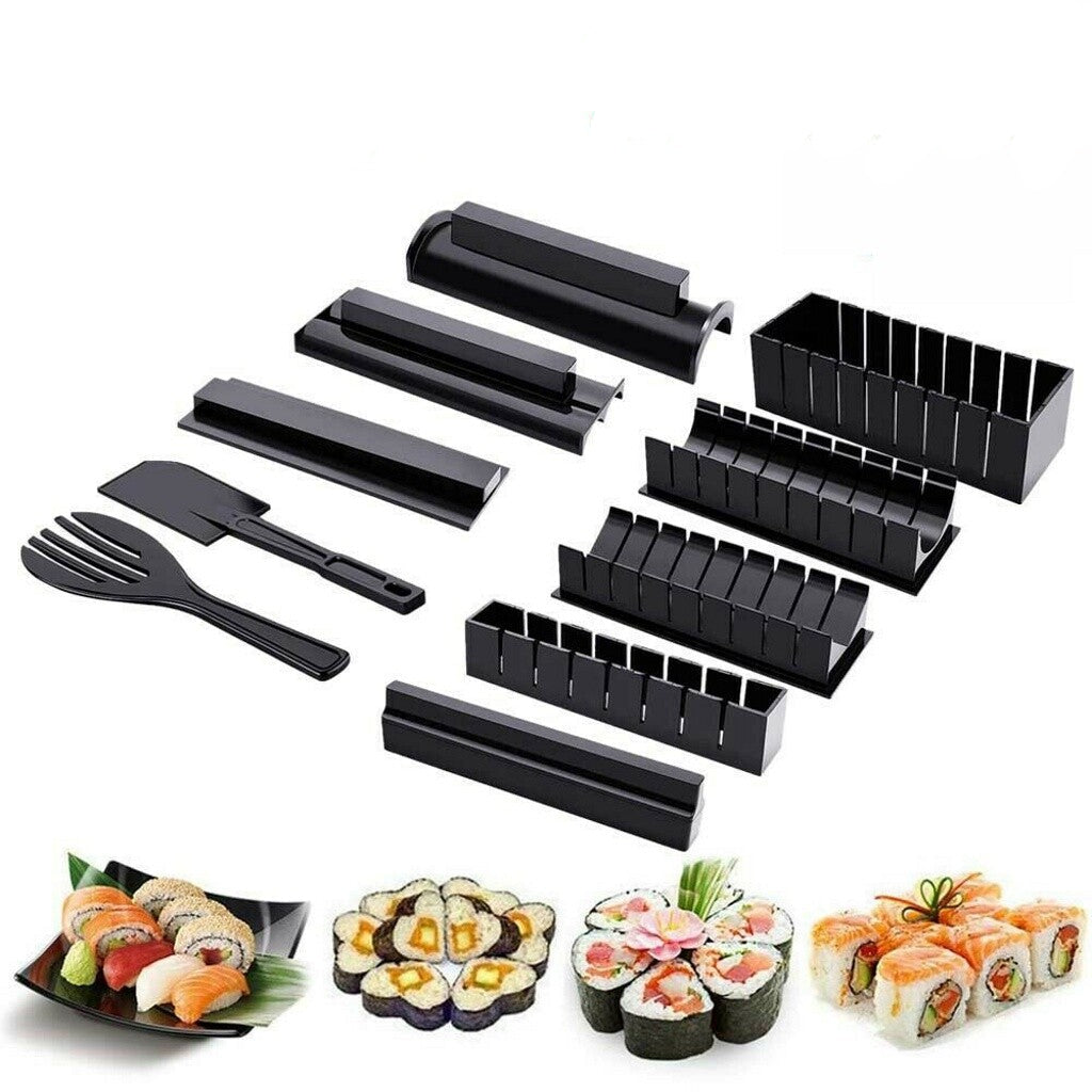 10-Piece Sushi Making Kit – DIY Sushi Roller Maker Set for Beginners & Home Chefs