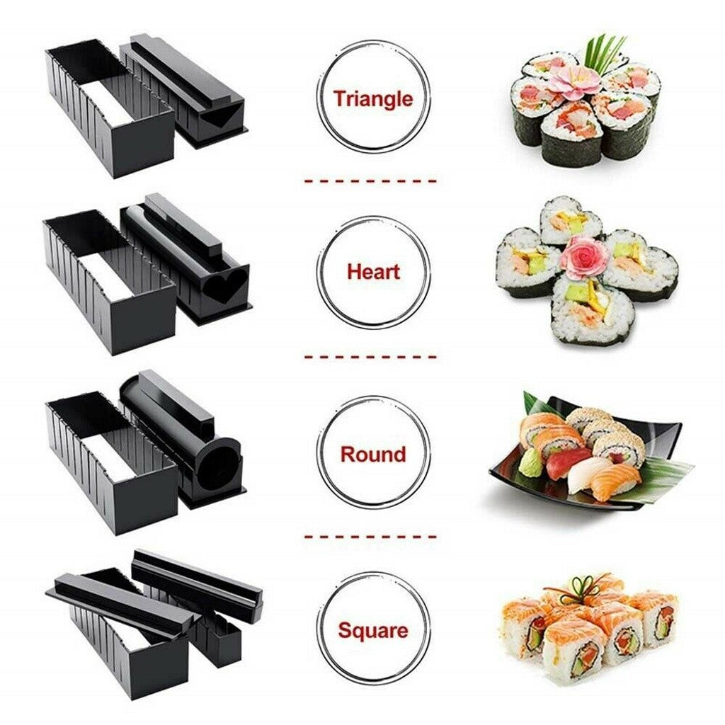 10-Piece Sushi Making Kit – DIY Sushi Roller Maker Set for Beginners & Home Chefs