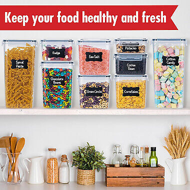42-Piece Airtight Food Storage Containers Set – BPA Free Leakproof Stackable Pantry Organizer